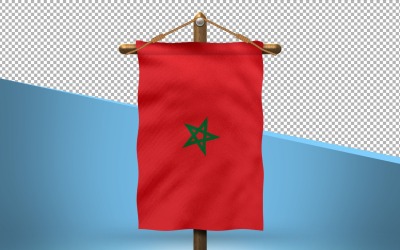 Marocko hänga flagga design bakgrund
