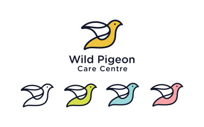 Modelo de Design de Logotipo de Pássaro Selvagem
