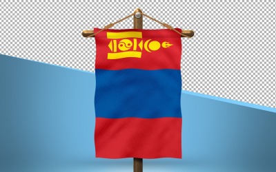Mongolia Hang Flag Design Background
