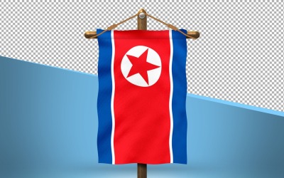 Nordkorea hängen Flag Design-Hintergrund