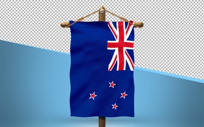 Nya Zeeland Häng Flagga Design Bakgrund