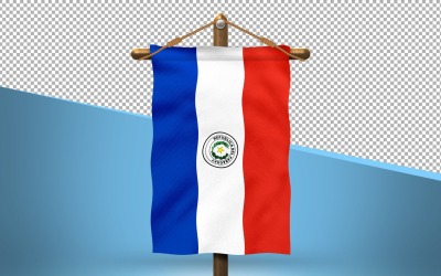Paraguay hänga flagga design bakgrund