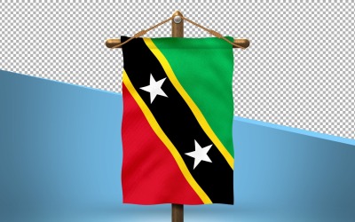Saint Kitts en Nevis hangen vlag ontwerp achtergrond
