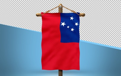 Samoa Hang Flagga Design Bakgrund