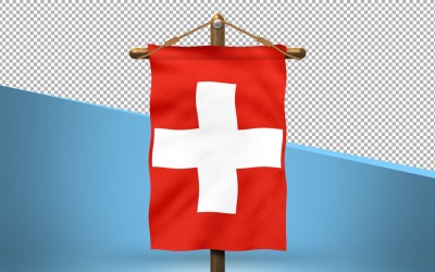 Schweiz Hang Flag Design Bakgrund