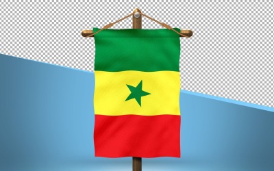 Senegal Hang Flag Design Bakgrund