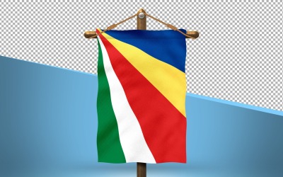 Seychellerna hänga flagga design bakgrund