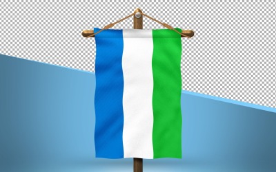 Sierra Leone Hang Flag Design Bakgrund