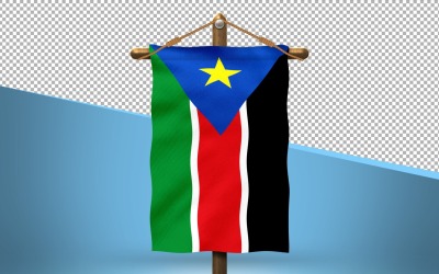 Sudan Hang Flagga Design Bakgrund
