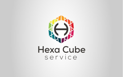 Szablon projektu logo kolorowe litery H