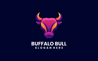 Buffalo Bull Gradient Logo Style