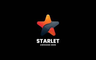 Design de logotipo de cor gradiente estrela