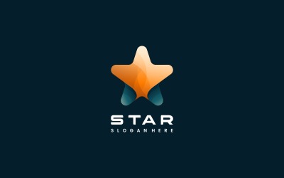 Estilo de logotipo degradado de color de estrella