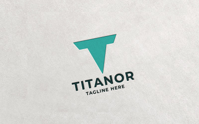 Logo professionale della lettera T del Titanor