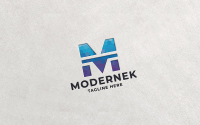 Logo professionnel de la lettre M de Modernek