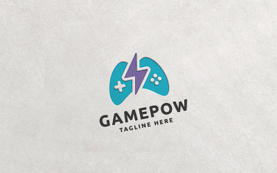 Logotipo de poder de jogo profissional