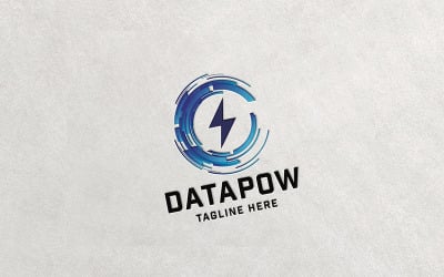 Logotipo de potencia de datos profesional