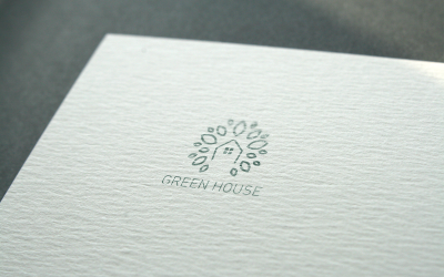 Modèle de logo de maison verte-012-22