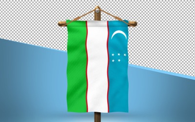 Ouzbékistan Hang Flag Design Background