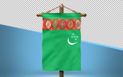 Turkmenistan Hang Flag Design Bakgrund