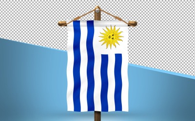 Uruguay hänga flagga design bakgrund