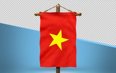 Vietnam Hang Flagga Design Bakgrund