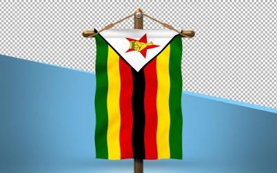 Zimbabwe hänga flagga design bakgrund