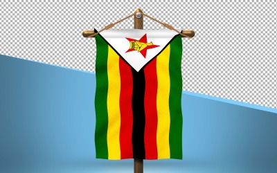Zimbabwe powiesić tło projektu flagi