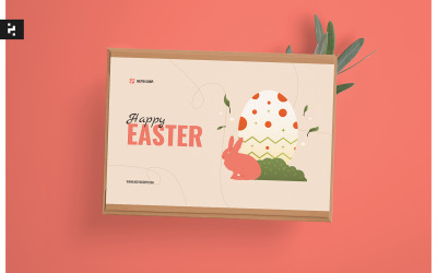 Modèle de carte de voeux pour le jour de Pâques