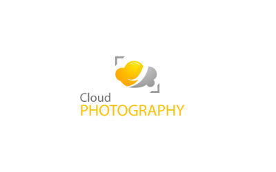 Modèle de conception de logo de nuage de photos