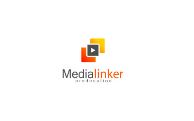Modèle de conception de logo Media Play