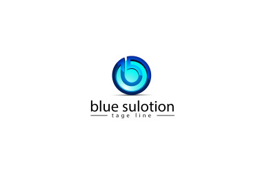 Modelo de Design de Logotipo de Marca Azul