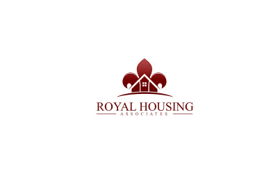 Plantilla de logotipo de vivienda real Plantilla de logotipo