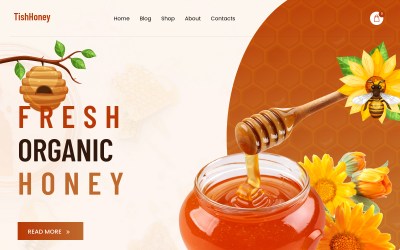 TishHoney - Honey Store WordPress-tema