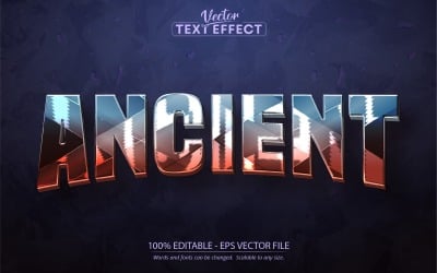 Ancient - Editable Text Effect, Shiny Cool Colors Text Style, Graphics Illustration