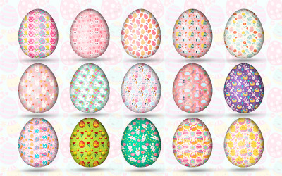 Conjunto de ilustração de ovo de páscoa, pacote de ilustração de ovo de páscoa