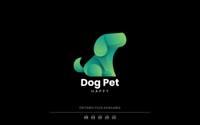 Hund Pet Gradient Logotyp Stil