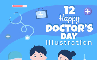 12 Illustrazione vettoriale della Giornata mondiale dei medici