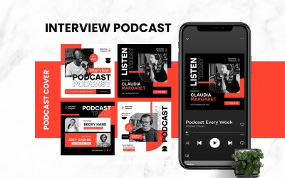 Interview Podcast Cover Template