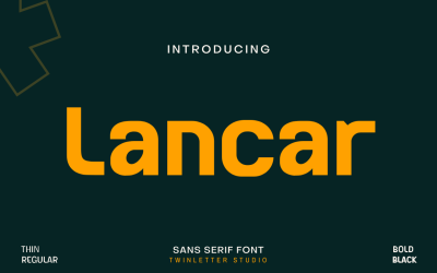 Lancar es una familia tipográfica sans serif con hermosas curvas