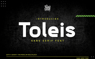 Toleis è un font san serif che abbiamo progettato per te