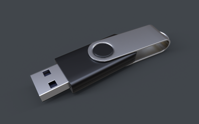 Usb闪存驱动器低聚3D模型