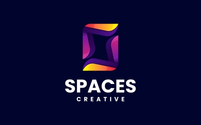 Design de logotipo de gradiente espacial