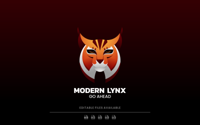Gradientowe logo Lynx Head
