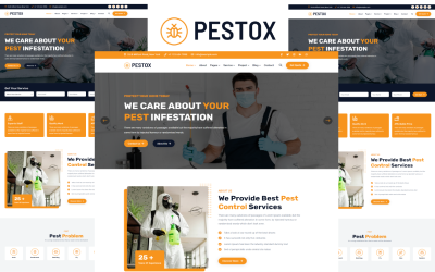 Pestox – HTML5 шаблон служби боротьби зі шкідниками