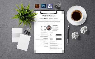 Curriculum CV minimalista Template Web Design Developer