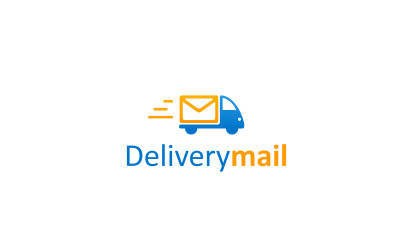 Design de logotipo de correio de entrega