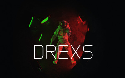 Gratis sci-fi Display Font - Drexs