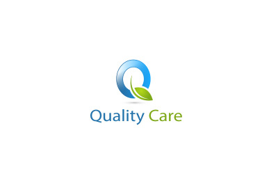 Kvalitetsvård bokstav Q logotyp designmall