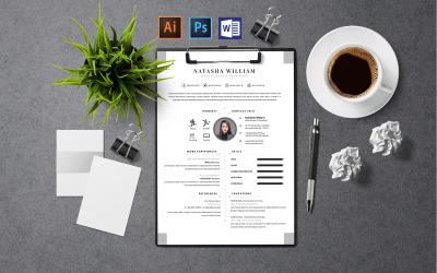 Minimalista önéletrajz-sablon webdesign fejlesztő